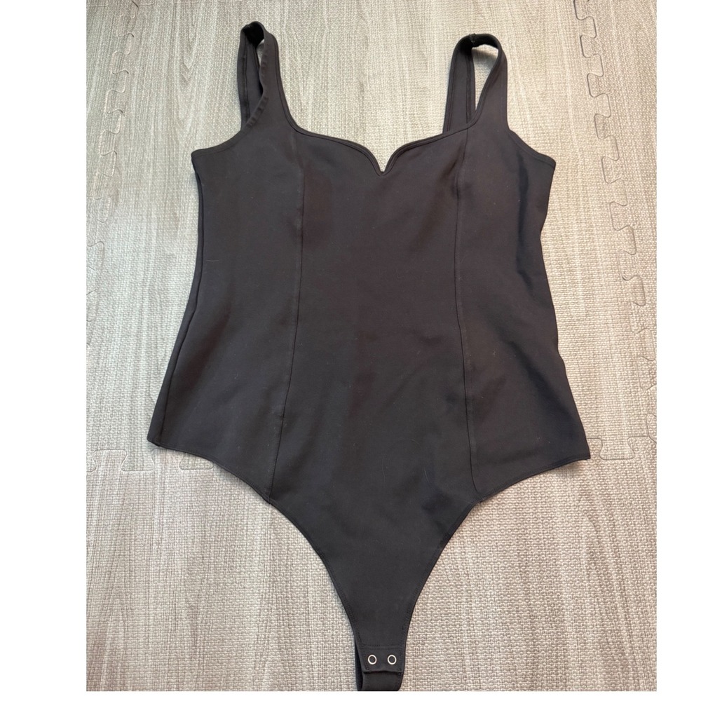 Abercrombie & Fitch Soft A&F Collection Sweetheart Bodysuit Black Large L